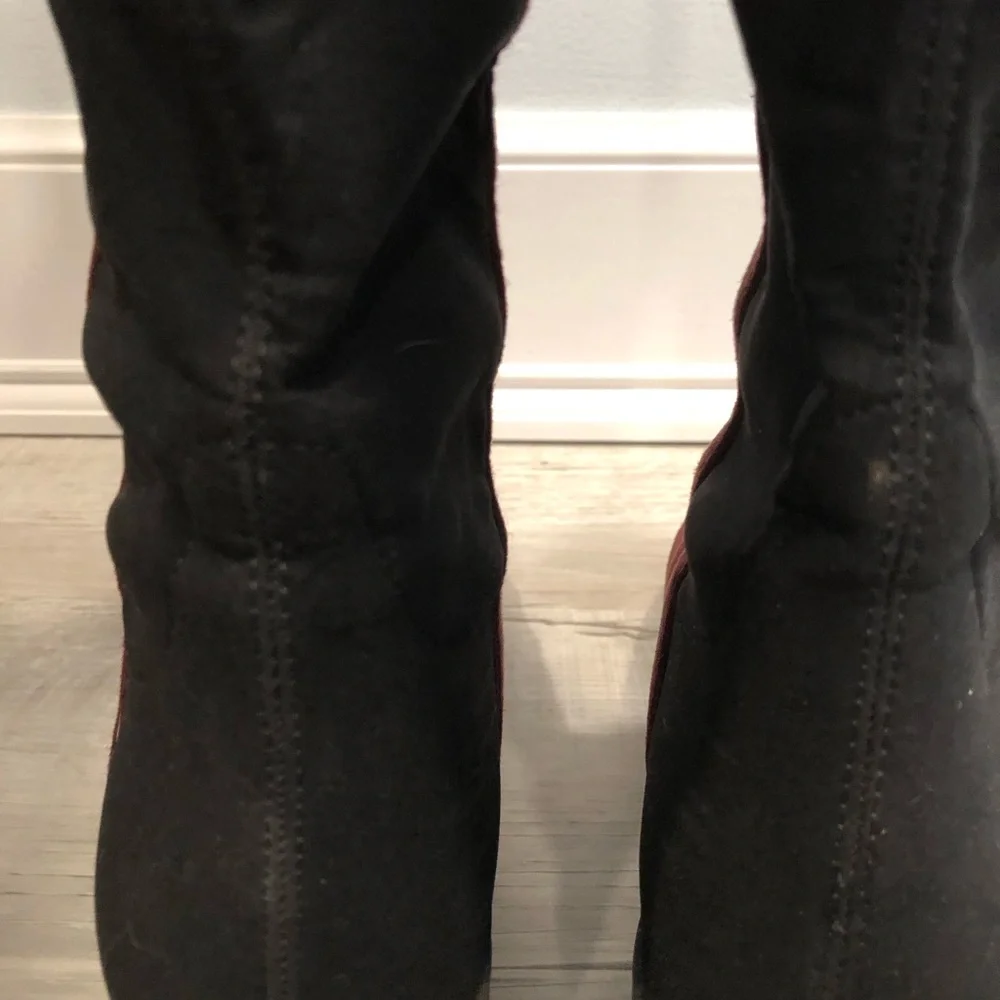 Unisa Maroon Over the Knee Boots